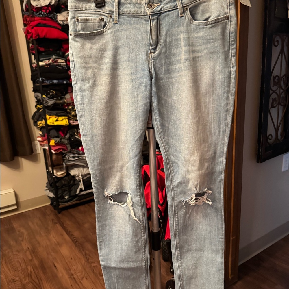 Lucky Lolita Brand Light Blue Ripped Skinny Jeans